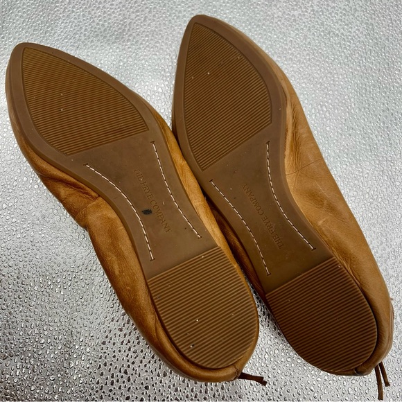 Frye Regina Ballet Flats Cognac Pointed Toe Brown Leather Size 9.5 M - Picture 5 of 8